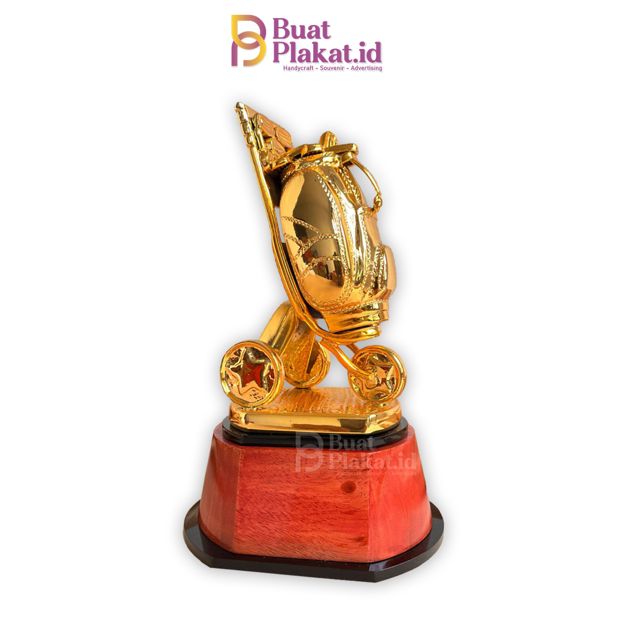 Trophy Timah Penghargaan Golf Oval