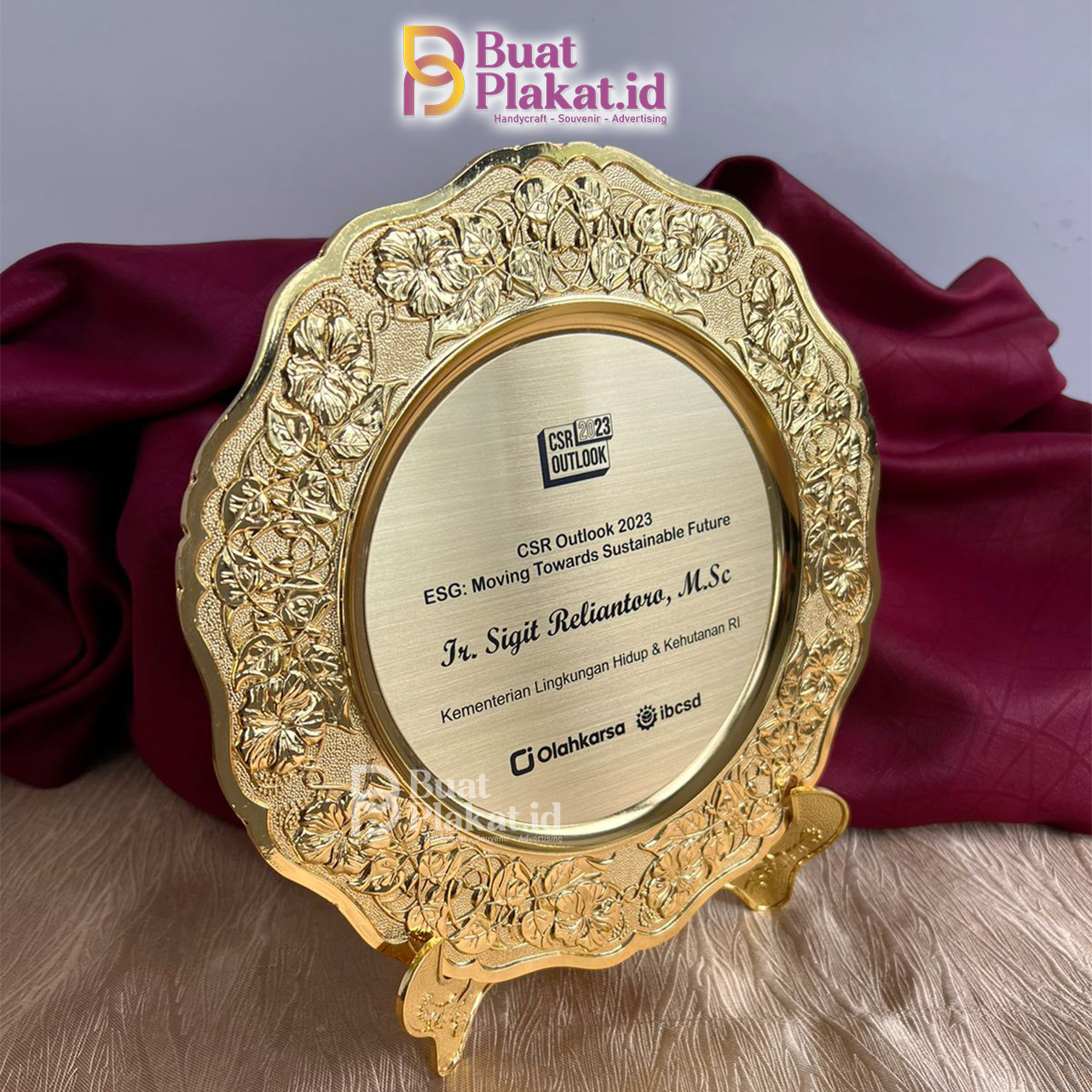 Souvenir Piringan Timah Kementerian Likungan Hidup Dan Kehutanan RI