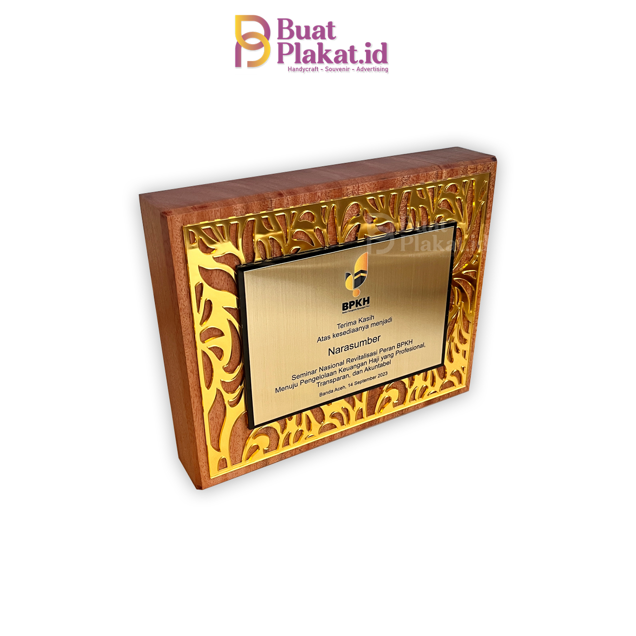 Plakat Kayu Ucapan Terima Kasih BPKH